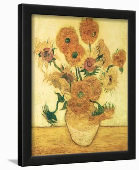 Vase of Fifteen Sunflowers, c.1888-Vincent van Gogh-Framed Art Print