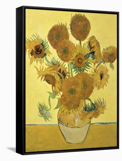 Vase of Fifteen Sunflowers, c.1888-Vincent van Gogh-Framed Stretched Canvas