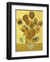 Vase of Fifteen Sunflowers, c.1888-Vincent van Gogh-Framed Premium Giclee Print