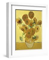 Vase of Fifteen Sunflowers, c.1888-Vincent van Gogh-Framed Premium Giclee Print