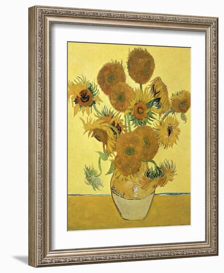 Vase of Fifteen Sunflowers, c.1888-Vincent van Gogh-Framed Giclee Print