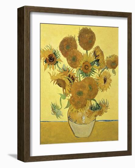 Vase of Fifteen Sunflowers, c.1888-Vincent van Gogh-Framed Giclee Print