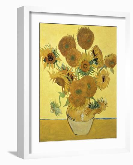 Vase of Fifteen Sunflowers, c.1888-Vincent van Gogh-Framed Giclee Print