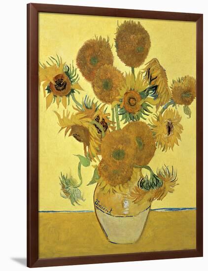 Vase of Fifteen Sunflowers, c.1888-Vincent van Gogh-Framed Giclee Print