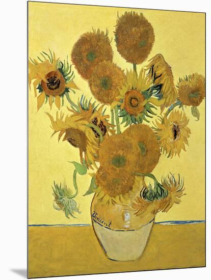 Vase of Fifteen Sunflowers, c.1888-Vincent van Gogh-Mounted Giclee Print