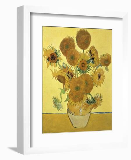 Vase of Fifteen Sunflowers, c.1888-Vincent van Gogh-Framed Giclee Print