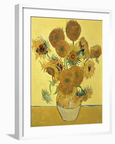 Vase of Fifteen Sunflowers, c.1888-Vincent van Gogh-Framed Giclee Print