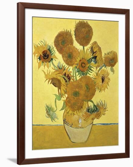 Vase of Fifteen Sunflowers, c.1888-Vincent van Gogh-Framed Giclee Print