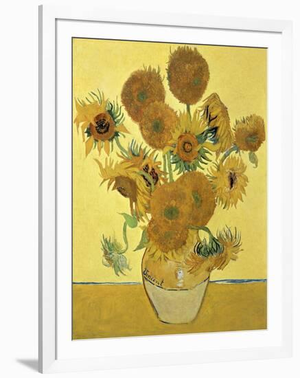 Vase of Fifteen Sunflowers, c.1888-Vincent van Gogh-Framed Giclee Print