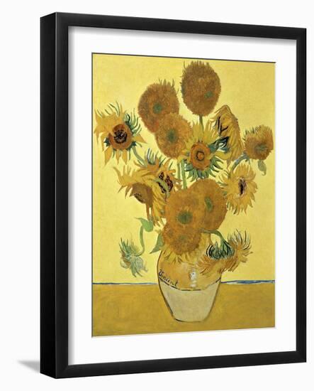 Vase of Fifteen Sunflowers, c.1888-Vincent van Gogh-Framed Giclee Print