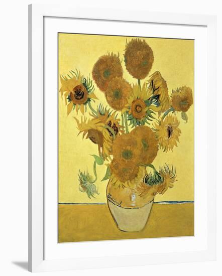 Vase of Fifteen Sunflowers, c.1888-Vincent van Gogh-Framed Giclee Print