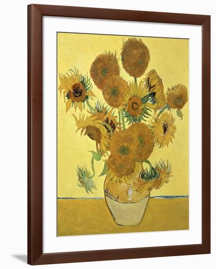 Vase of Fifteen Sunflowers, c.1888-Vincent van Gogh-Framed Giclee Print