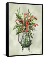 Vase Of Flamingos-Fab Funky-Framed Stretched Canvas