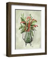 Vase Of Flamingos-Fab Funky-Framed Art Print