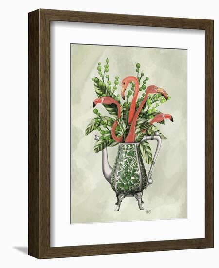 Vase Of Flamingos-Fab Funky-Framed Art Print