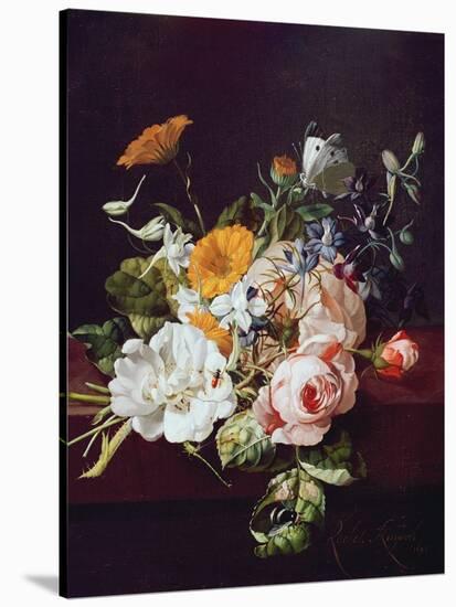 Vase of Flowers, 1695-Rachel Ruysch-Stretched Canvas