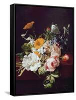 Vase of Flowers, 1695-Rachel Ruysch-Framed Stretched Canvas