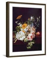 Vase of Flowers, 1695-Rachel Ruysch-Framed Giclee Print