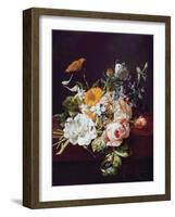 Vase of Flowers, 1695-Rachel Ruysch-Framed Giclee Print