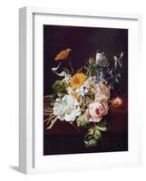 Vase of Flowers, 1695-Rachel Ruysch-Framed Giclee Print