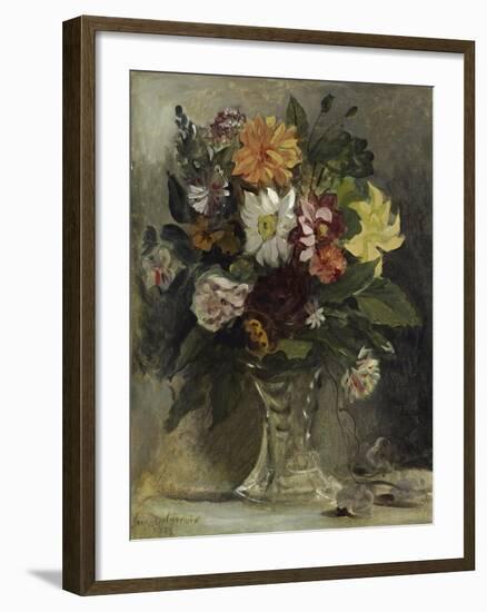 Vase of Flowers, 1833-Eugene Delacroix-Framed Giclee Print