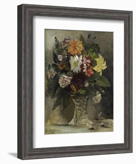 Vase of Flowers, 1833-Eugene Delacroix-Framed Giclee Print