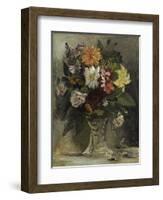 Vase of Flowers, 1833-Eugene Delacroix-Framed Giclee Print