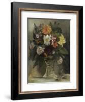 Vase of Flowers, 1833-Eugene Delacroix-Framed Giclee Print