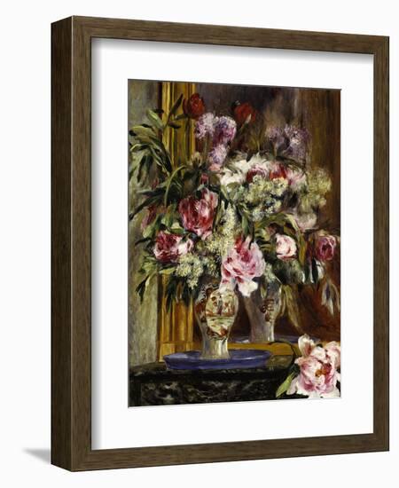 Vase of Flowers, 1871-Pierre-Auguste Renoir-Framed Giclee Print