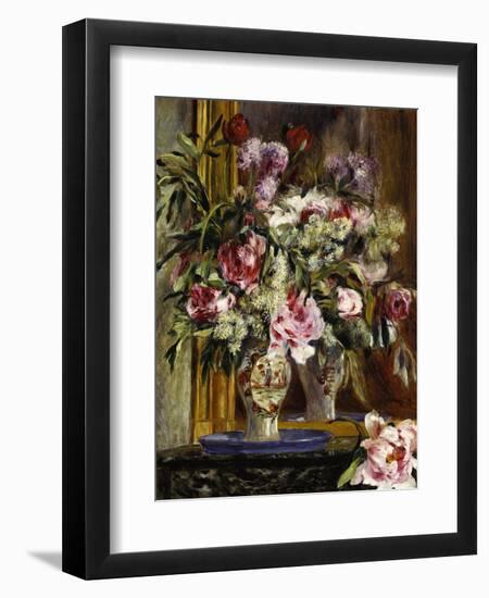 Vase of Flowers, 1871-Pierre-Auguste Renoir-Framed Giclee Print