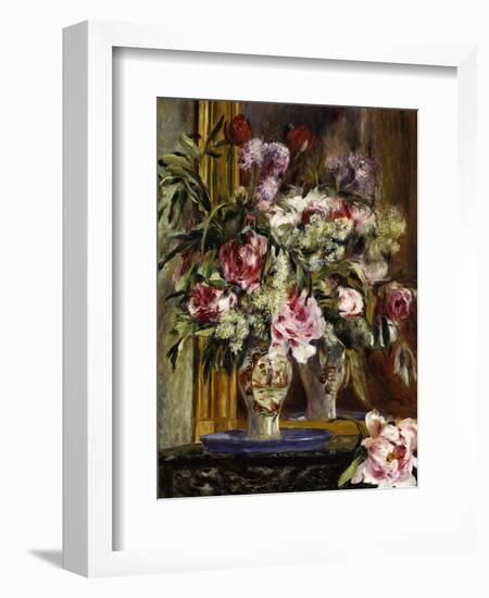 Vase of Flowers, 1871-Pierre-Auguste Renoir-Framed Giclee Print