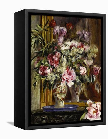 Vase of Flowers, 1871-Pierre-Auguste Renoir-Framed Stretched Canvas