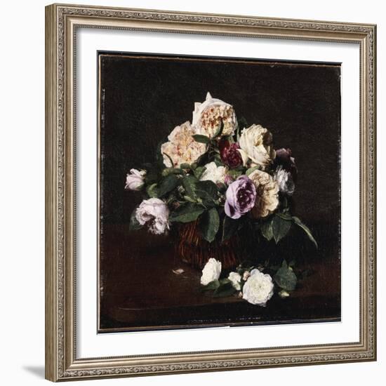 Vase of Flowers, 1876-Ignace Henri Jean Fantin-Latour-Framed Giclee Print