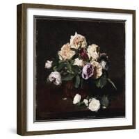 Vase of Flowers, 1876-Ignace Henri Jean Fantin-Latour-Framed Giclee Print