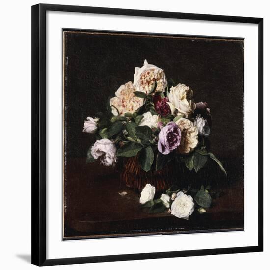 Vase of Flowers, 1876-Ignace Henri Jean Fantin-Latour-Framed Giclee Print