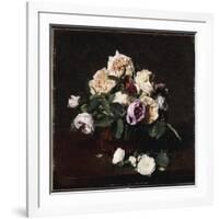 Vase of Flowers, 1876-Ignace Henri Jean Fantin-Latour-Framed Giclee Print