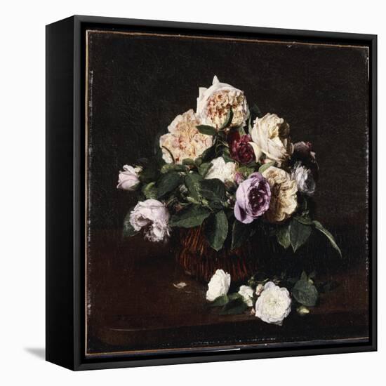 Vase of Flowers, 1876-Ignace Henri Jean Fantin-Latour-Framed Stretched Canvas