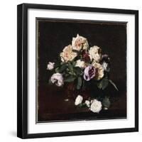 Vase of Flowers, 1876-Ignace Henri Jean Fantin-Latour-Framed Giclee Print