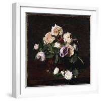 Vase of Flowers, 1876-Ignace Henri Jean Fantin-Latour-Framed Giclee Print