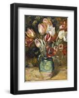 Vase of Flowers, 1888-89-Pierre-Auguste Renoir-Framed Giclee Print