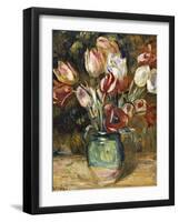 Vase of Flowers, 1888-89-Pierre-Auguste Renoir-Framed Giclee Print