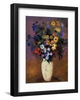 Vase of Flowers, 1914-Odilon Redon-Framed Art Print