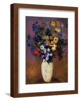 Vase of Flowers, 1914-Odilon Redon-Framed Art Print