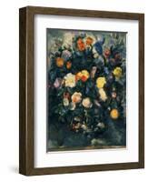 Vase of Flowers, 19th-Paul Cézanne-Framed Giclee Print