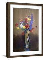 Vase of Flowers from a Field-Odilon Redon-Framed Giclee Print