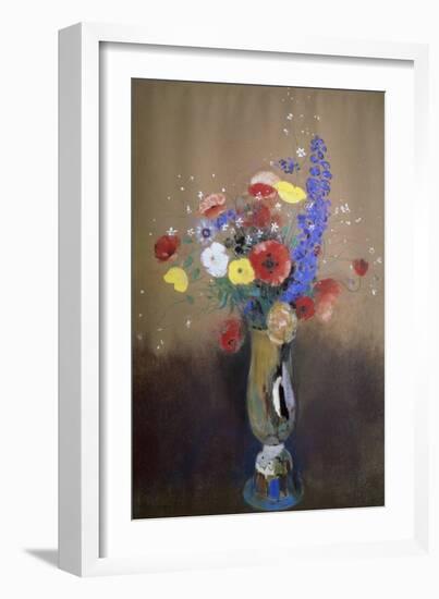 Vase of Flowers from a Field-Odilon Redon-Framed Giclee Print