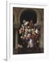 Vase of Flowers in the Window-Francesco Hayez-Framed Giclee Print