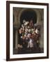 Vase of Flowers in the Window-Francesco Hayez-Framed Giclee Print