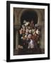 Vase of Flowers in the Window-Francesco Hayez-Framed Giclee Print