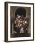 Vase of Flowers in the Window-Francesco Hayez-Framed Giclee Print